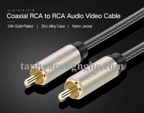 Ugreen 20744 15M màu Xám Cáp âm thanh bông sen Coaxial cao cấp AV133 30020744